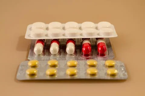 Multi-pill blisters pack Stock Photos