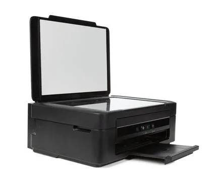 Multi purpose home printer isolated on white background Foto stock