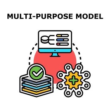 Multi purpose model concept developing software applications Stock-Illustration