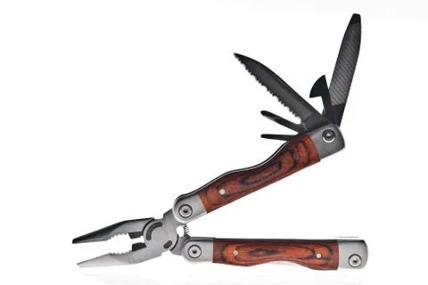 Multi purpose pen knife and pliers Stock Photos