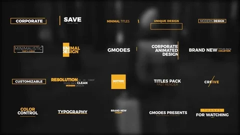 Multi-Purpose Titles 4K Stock After Effects