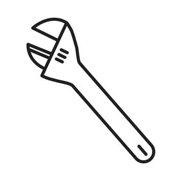 Multi-purpose Wrench Icon for Toolkits, Repairs, and Mechanical Work Stock Illustration