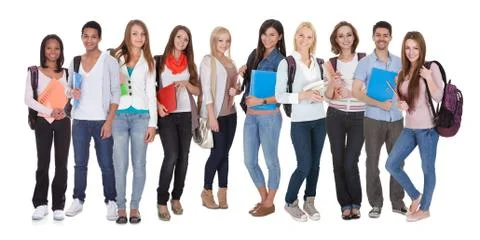 Multi racial of group of students Stock Photos