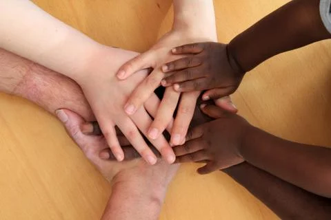 Multi racial Hands Foto stock
