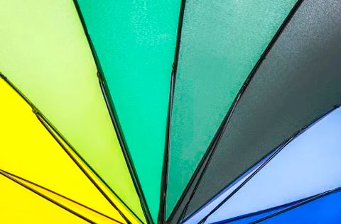 Multi rainbow  umbrella pattern Stock Photos