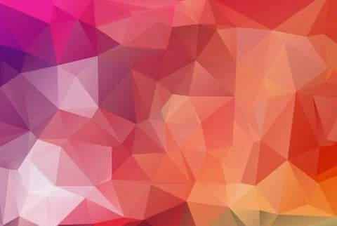 Multi red Polygonal Mosaic Background. geometric pattern, triangles backgroun Stock Illustration
