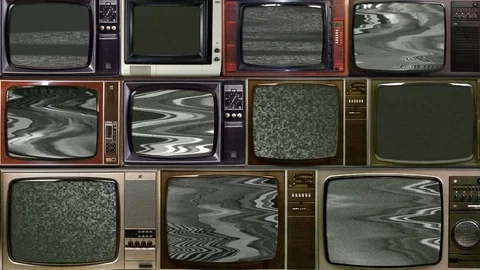 Multi Retro TV set Stock Footage 71462018