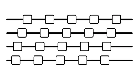 Multi Row Data Network Icon Stock Footage 340307163