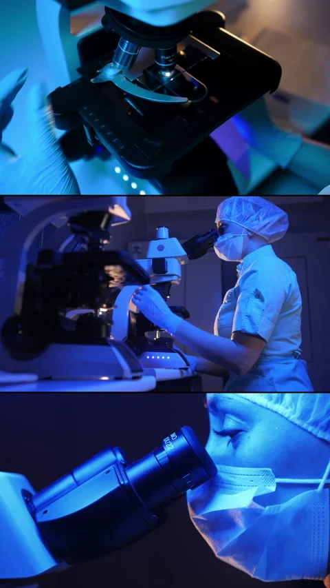 Multi Screen Collage of scientist working in a laboratory. Stock Footage 306817736