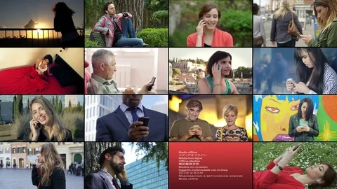 Multi-screen smartphone importance in people's lives Stock-Footage 72301341