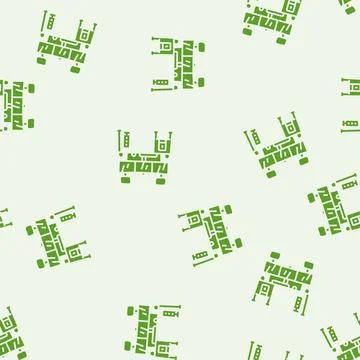 Multi screen streaming setup gaming pc glyph seamless pattern イラスト素材