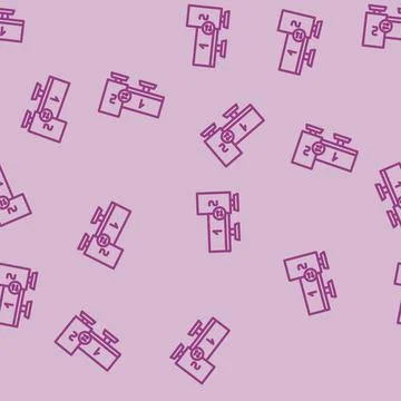 Multi screen streaming setup gaming pc line vector seamless pattern Illustrazione stock