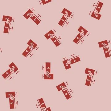 Multi screen streaming setup gaming pc glyph vector seamless pattern Stockillustratie