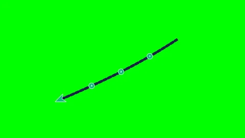 Multi segment dotted arrow Green Screen Lower Third Stock Footage 345222453