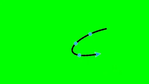 Multi segment milestone arrow top alert banner green screen Stock Footage 344648200
