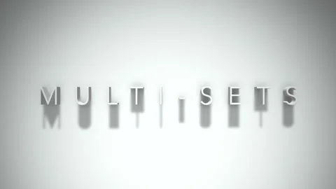 Multi sets 3D title animation with shadows on a white background Stock Footage 297267559