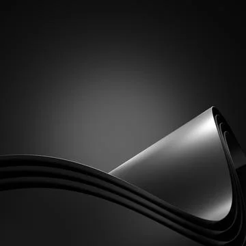 Multi Sheet Of Rolled Black Paper Stock Illustration