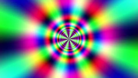 Multi Spectrum Circular Mandala Colors Hypnotic Movement Stock Footage 245477263