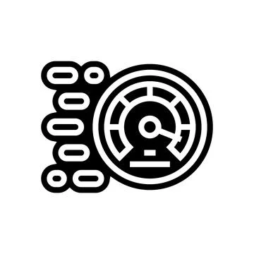 Multi speed glyph icon vector illustration 스톡 일러스트