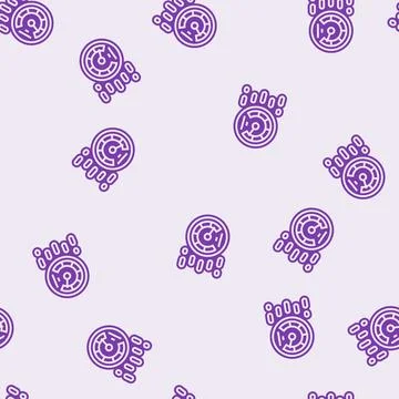 Multi speed glyph seamless pattern 스톡 일러스트