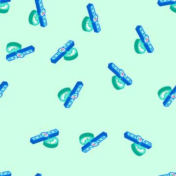 Multi speed isometric icon seamless pattern Illustrazione stock