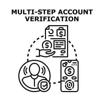 Multi step account verification process ensuring online security イラスト素材