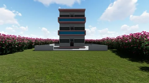 Multi Store Building in the Forest 스톡 동영상 346061304
