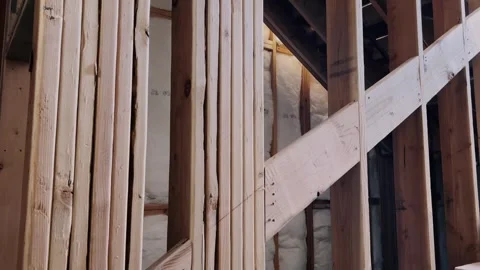 Multi-storey building framing, camera moves up Vídeos de archivo 332722958