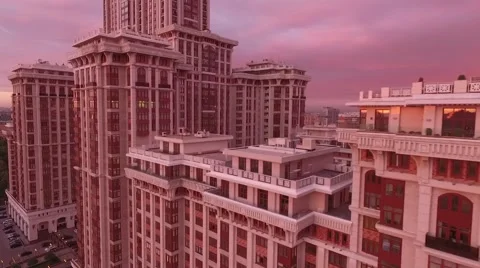 Multi-Storey Building at Sunset 動画素材 53890455