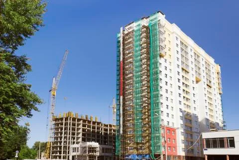 Multi-storey building under construction Stock Photos