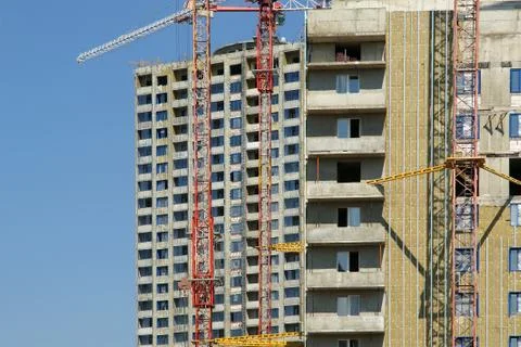 Multi-storey building under construction Stock Photos