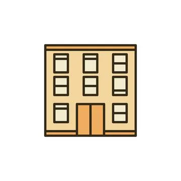 Multi-Storey Building vector concept colored icon or sign Ilustración de archivo