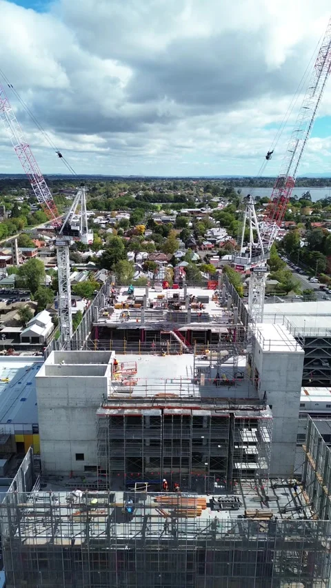 Multi-Storey Development Site Stock Footage 332786676