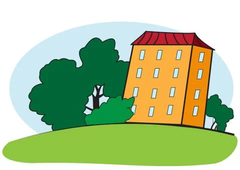 Multi storey house Ilustración de archivo