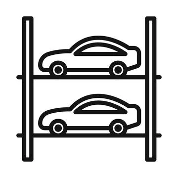 Multi Storey Parking icon mark in filled style Stock Illustration