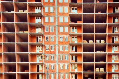 Multi-storey prefabricated structure Stock Photos