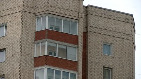 Multi-storey residential building video Stock Footage 87844360