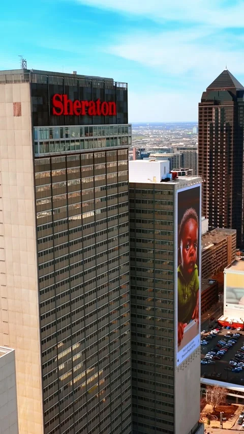 Multi-storied buildings with mirror facades in the downtown of Dallas, Texas, Stock Footage 333472460