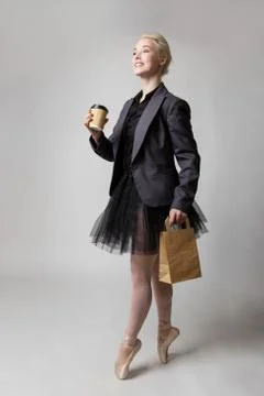 Multi-tasking dancer Foto stock