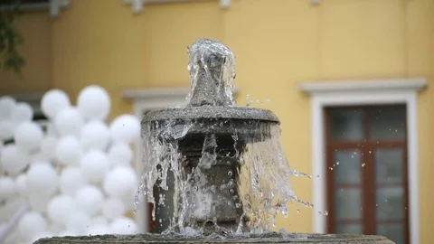 The multi-tiered stone fountain Video stock 70754497