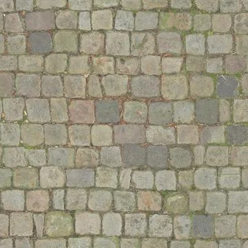 Multi Tone Square Cobblestone Pavement Texture Stock Photos