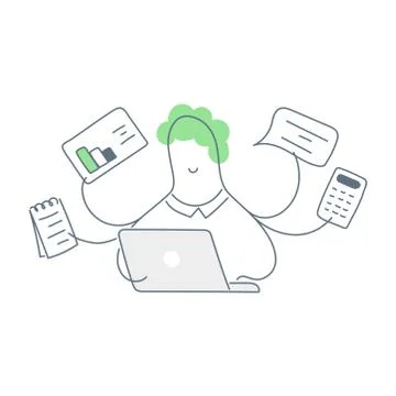 Multi-tool businessman Stock Illustration