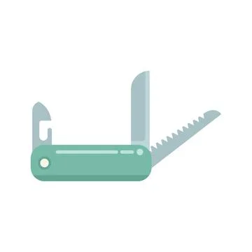 Multi tool icon flat vector. Knife kit Illustrazione stock