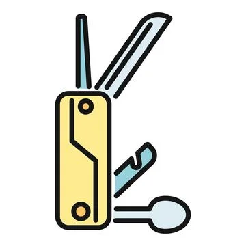 Multi tool icon showing versatility and utility Stock Illustration