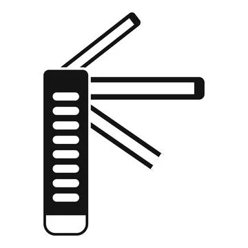 Multi tool pocket knife with extended implements icon Stock Illustration