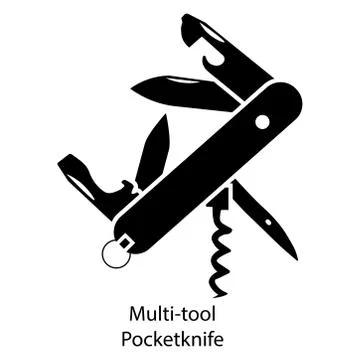 Multi-Tool Pocket Knife Stock Illustration