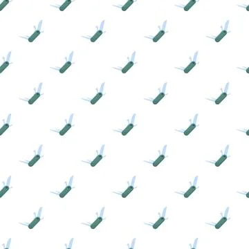 Multi tool pocket knife pattern for outdoor activity イラスト素材