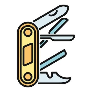 Multi tool pocket knife vector icon design Stock Illustration