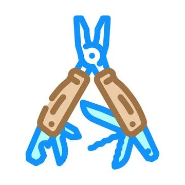 Multi tool titanium color icon vector illustration Stock Illustration