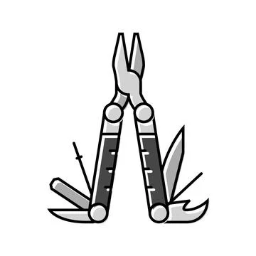 Multi tool titanium color icon vector illustration 스톡 일러스트